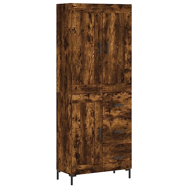 vidaXL Highboard Räuchereiche 69,5x34x180 cm Holzwerkstoff 3200006 günstig online kaufen