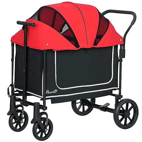 PawHut Hundewagen Hundebuggy klappbar für Hunde & Katzen bis 30 kg Katzenbu günstig online kaufen