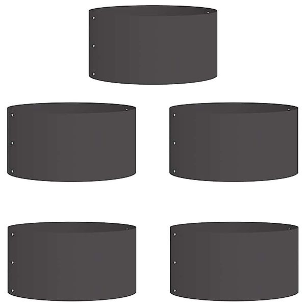 vidaXL Blumentopf Garten 5 pcs Schwarz günstig online kaufen
