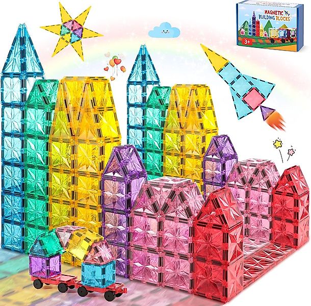 POPOLIC Magnetische Bausteine 42 Teile, Magnete günstig online kaufen