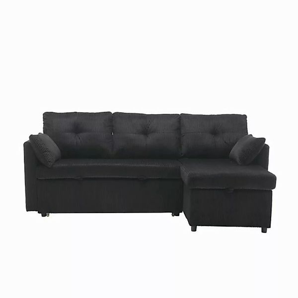 Yorbay Schlafsofa Ecksofa mit Bettfunktion und Stauraum, inkl. 3 Rückenlehn günstig online kaufen