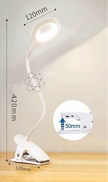 autolock LED Leselampe Klemmlampe Bett - Dimmbar Leselampe Buch Klemme Auge günstig online kaufen