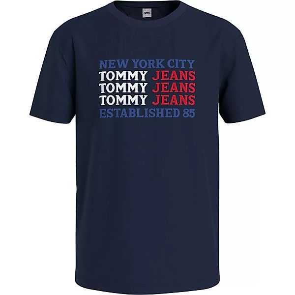 Tommy Jeans Text Flag Kurzärmeliges T-shirt XL Twilight Navy günstig online kaufen