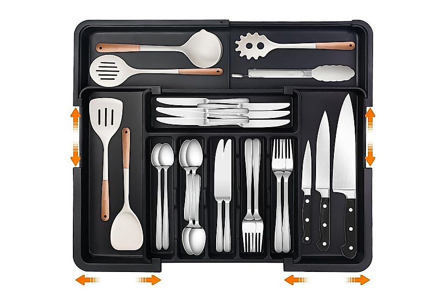 SURFOU Besteckeinsatz Besteckkasten für Schubladen, erweiterbarer großer Be günstig online kaufen