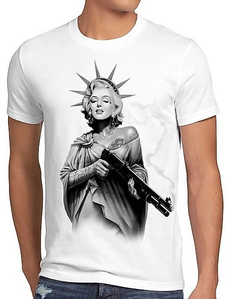 style3 Print-Shirt Herren T-Shirt Marilyn Monroe tattoo rock punk freiheits günstig online kaufen