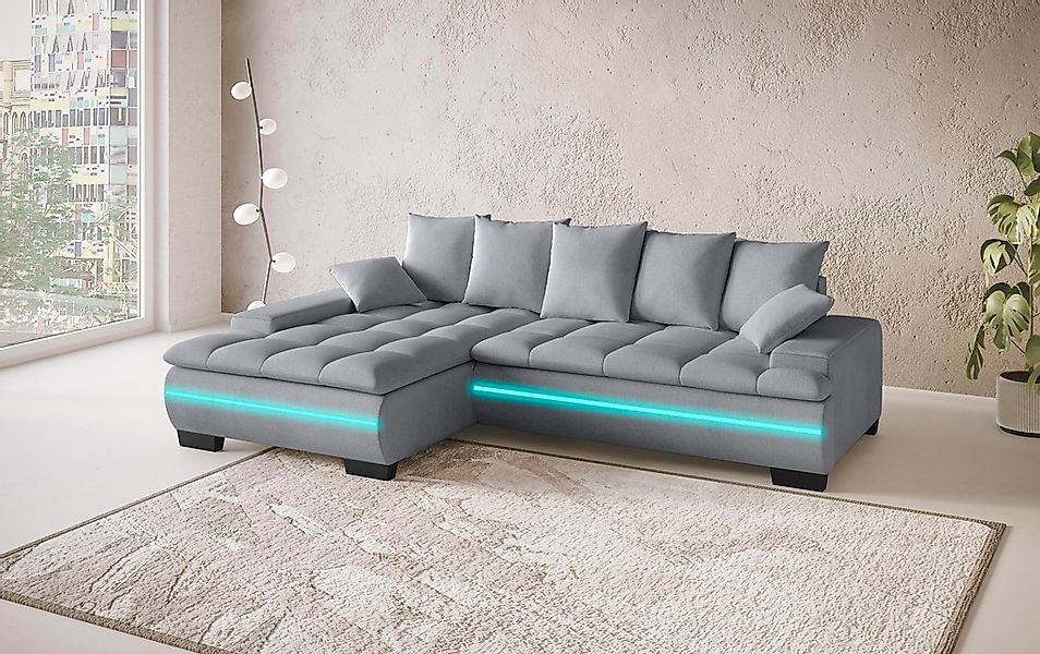 Mr. Couch Ecksofa "Haiti II, L-Form", RGB-LED Beleuchtung, wahlweise mit Ka günstig online kaufen