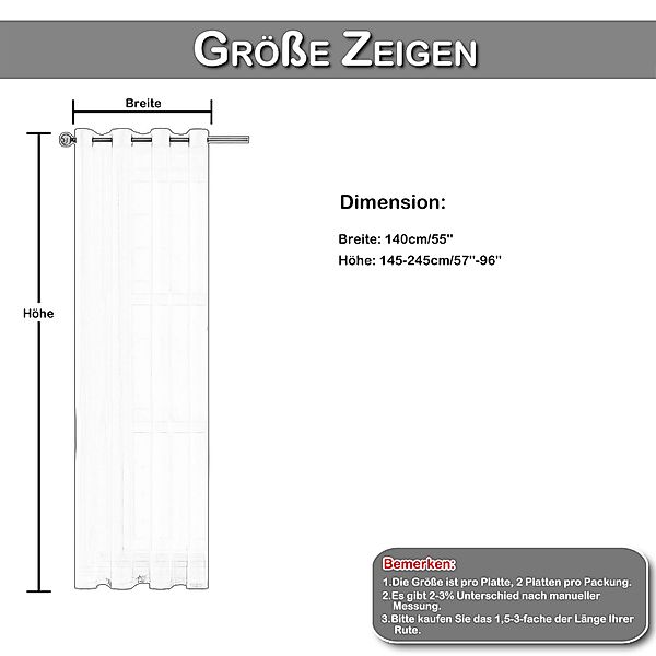BTTO V&G Vorhang Gestreifter Vorhang 2er günstig online kaufen