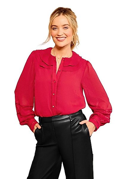 Love & Roses Langarmbluse Love & Roses Bluse mit Rüschenkragen, Regular (1- günstig online kaufen