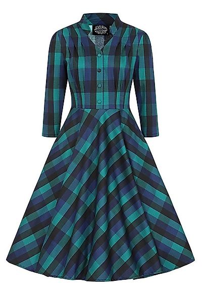 Hearts & Roses London A-Linien-Kleid Louisa Check Retro Vintage Fit-N-Flare günstig online kaufen