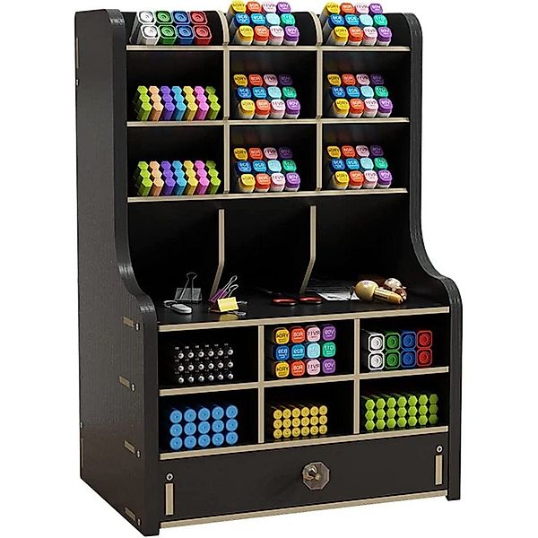 zggzerg Regal-Schreibtisch Stift Organizer aus Holz günstig online kaufen