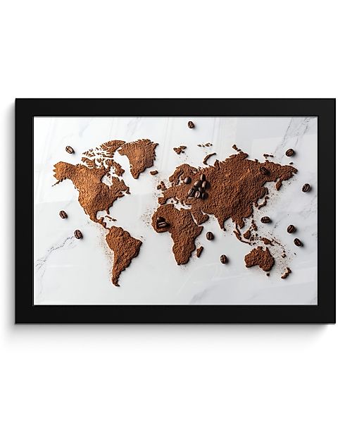 MuchoWow Poster Weltkarte - Kaffee - günstig online kaufen