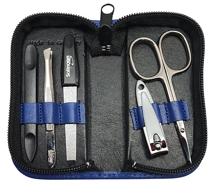 EloModa Maniküre-Etui 5-tlg Maniküre-Set aus Echtleder – Made in Germany, S günstig online kaufen