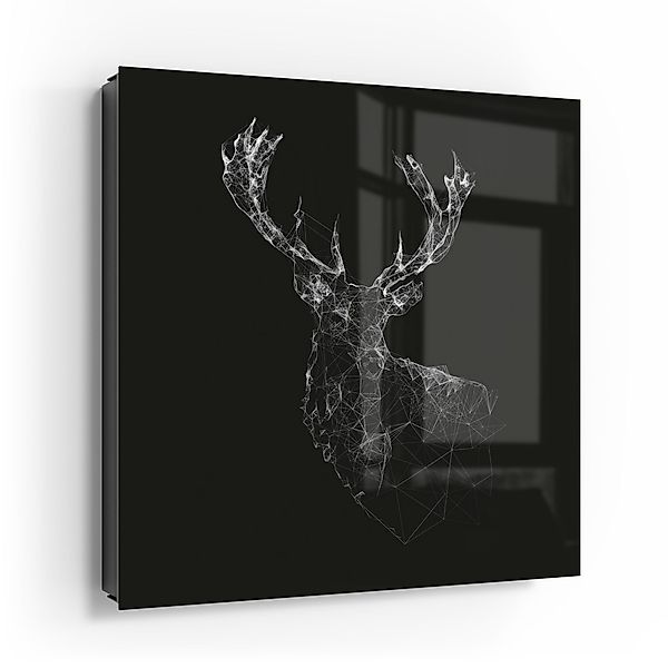 DEQORI Schlüsselkasten 'Digitalisierter Hirsch', Glas Schlüsselbox günstig online kaufen