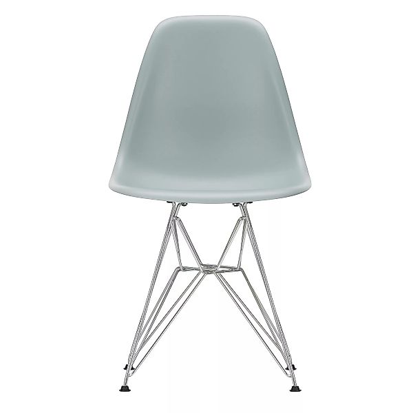 Vitra - Eames Plastic Side Chair DSR Gestell verchromt - hellgrau/Sitzfläch günstig online kaufen