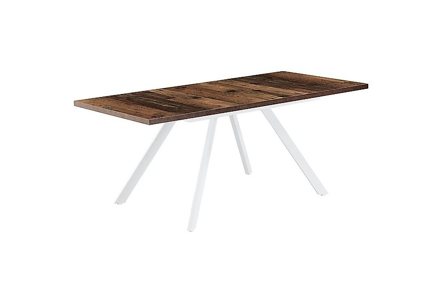 B&D home Esstisch LARS, Metallgestell schwarz oder weiß, ausziehbar 120-160 günstig online kaufen