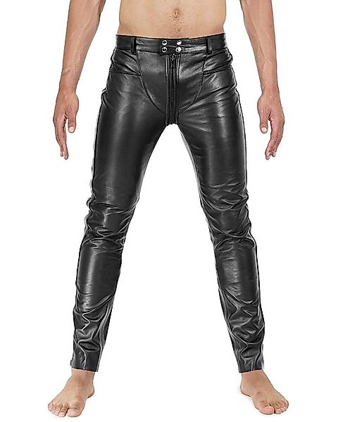 Lederhose Herren Lederhose Lederjeans mit durchgehendem günstig online kaufen