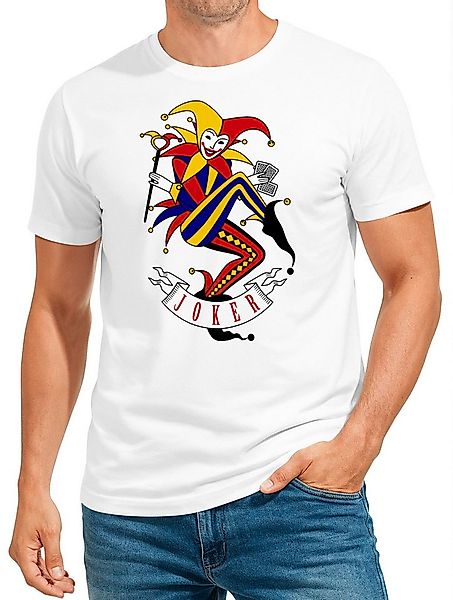 MoonWorks Print-Shirt Herren T-Shirt Kartenspiel Kostüm Spielkarten Gruppen günstig online kaufen