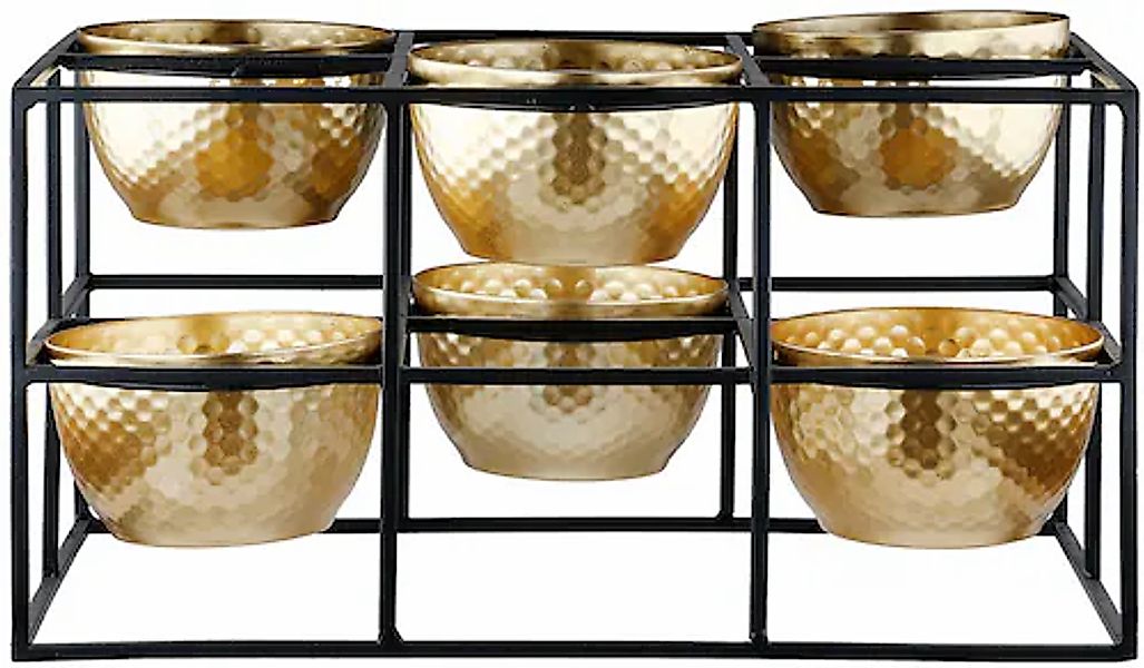 Casablanca by Gilde Teelichthalter »6er Teelichtleuchter Frame, H.14 cm«, ( günstig online kaufen