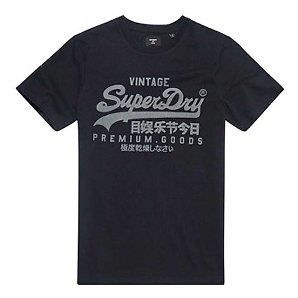 Superdry Vintage Logo Tonal Kurzarm T-shirt S Jet Black günstig online kaufen