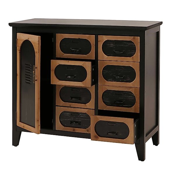MCW Apothekerkommode O63 Vintage Shabby Industrial Korpus Schwarz günstig online kaufen