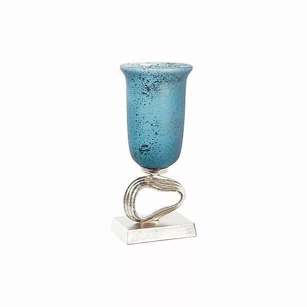 Vase Dkd Home Decor Kristall Silberfarben Blau Aluminium (15 X 15 X 35 Cm) günstig online kaufen