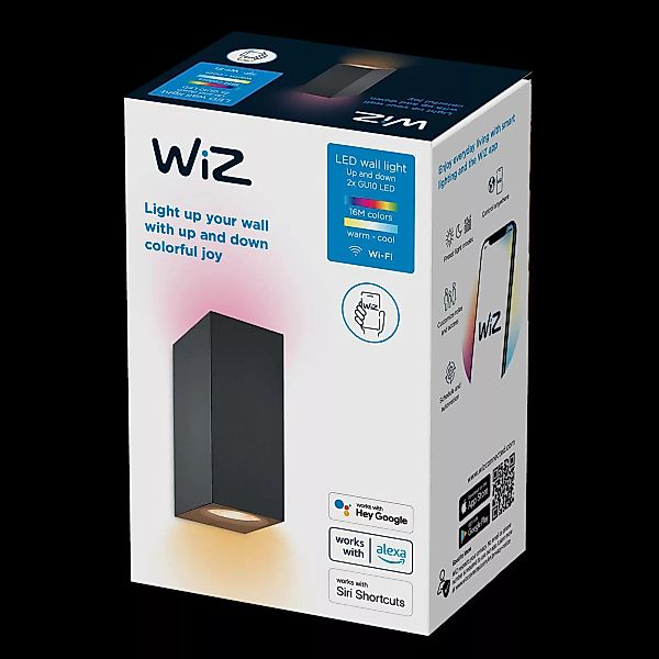 WiZ LED-Wandleuchte Up&Down, schwarz günstig online kaufen