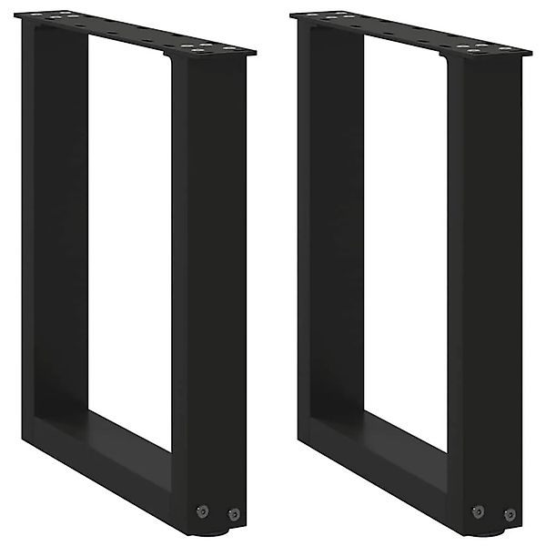 vidaXL Couchtischbeine U-Form 2 Stk Schwarz 28x42-43 cm Stahl 4013148 günstig online kaufen