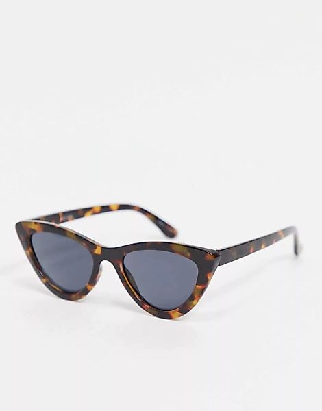 Pieces – Cat-Eye-Sonnenbrille in Braun-Schildpatt günstig online kaufen