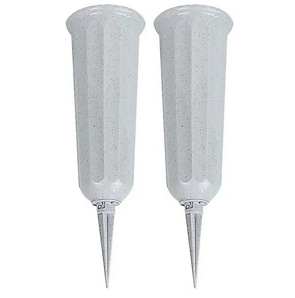 BAYLI Bodenvase 2er Set Grabvase aus Kunststoff mit Erdspieß, Friedhofsvase günstig online kaufen