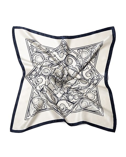 MayTree Seidentuch quadratisch Floral 53x53 dunkelblau günstig online kaufen