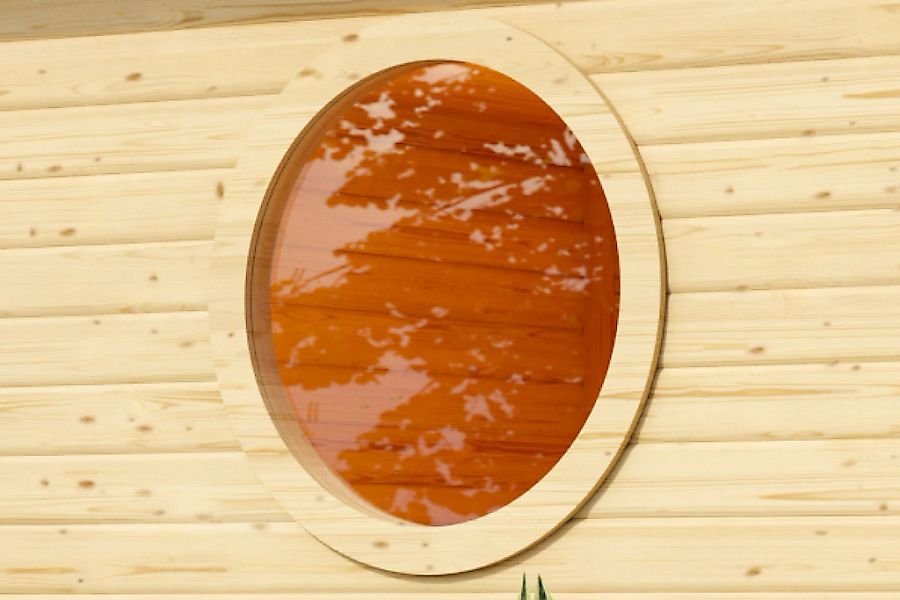 Karibu Saunafenster "rund, Klarglas" für natürliches Licht im Saunainnenrau günstig online kaufen