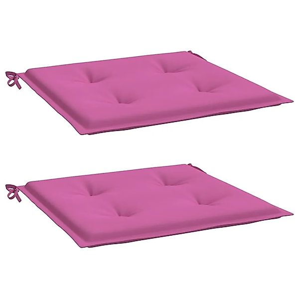 vidaXL Gartenstuhl-Kissen 2 Stk Rosa 40x40x4 cm Stoff 361026 günstig online kaufen