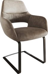 DELIFE Polsterstuhl Yago-Flex, mit Armlehnen Freischwinger günstig online kaufen