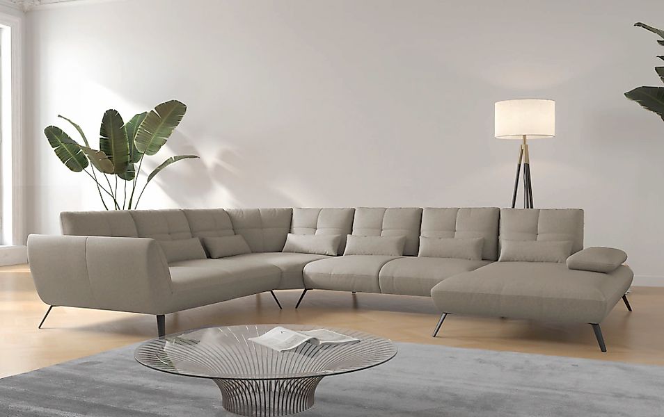 OTTO home Wohnlandschaft "Mikado U-Form" inkl. Sitztiefenverstellung und Ar günstig online kaufen