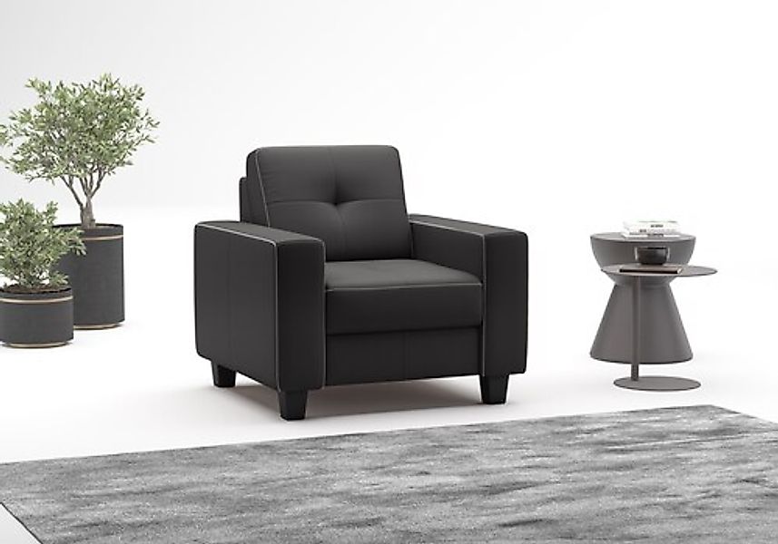 PLACES OF STYLE Sessel »Varese« Kreuznaht in beige günstig online kaufen