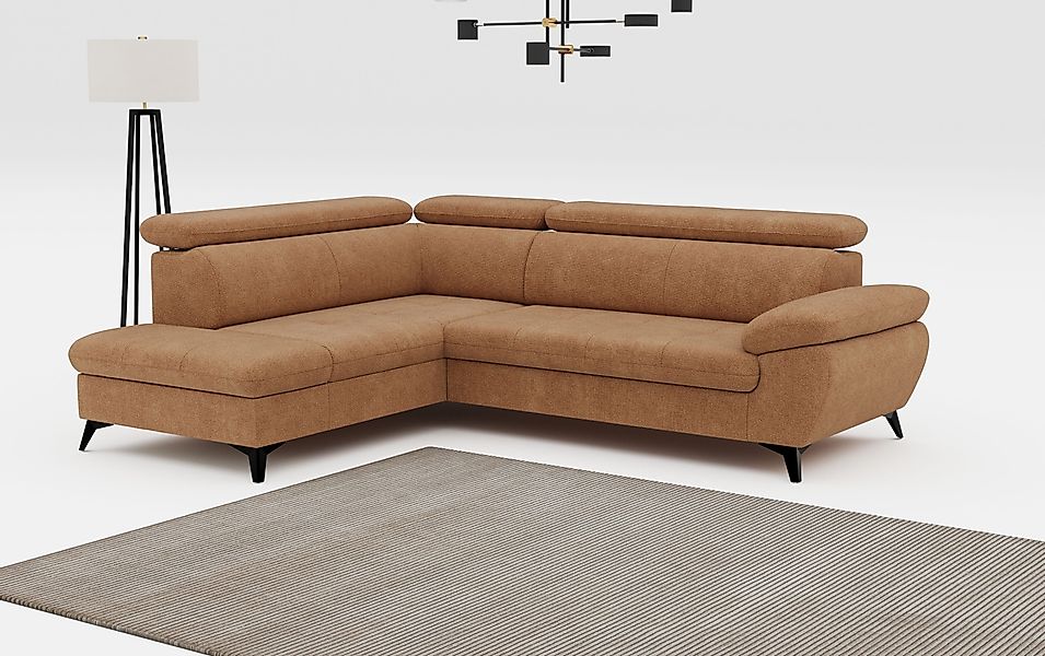 COTTA Ecksofa Hudson L-Form, mit Kopfteilverstellung, günstig online kaufen