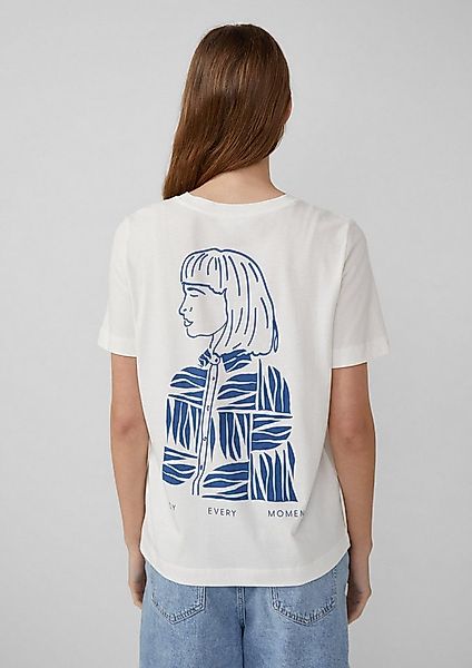 s.Oliver Kurzarmshirt T-Shirt T-Shirt im Relaxed Fit mit Front- und Rückenp günstig online kaufen