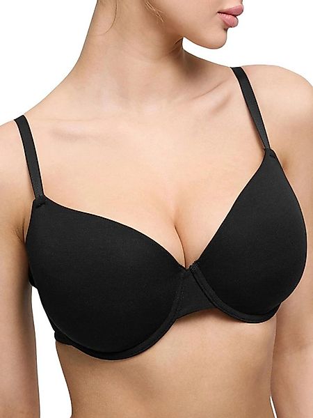 cfab (creamy fabrics) Push-up-BH Baumwoll-T-Shirt Bügel-BH-Schwarz-80C (1-t günstig online kaufen
