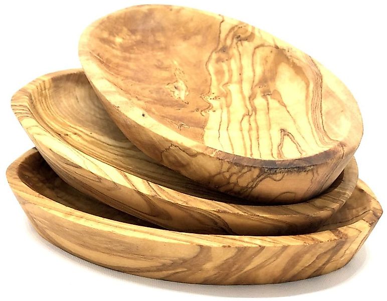 Olivenholz-erleben Dipschale "oval aus edlem naturbelassenem Olivenholz" 3 günstig online kaufen