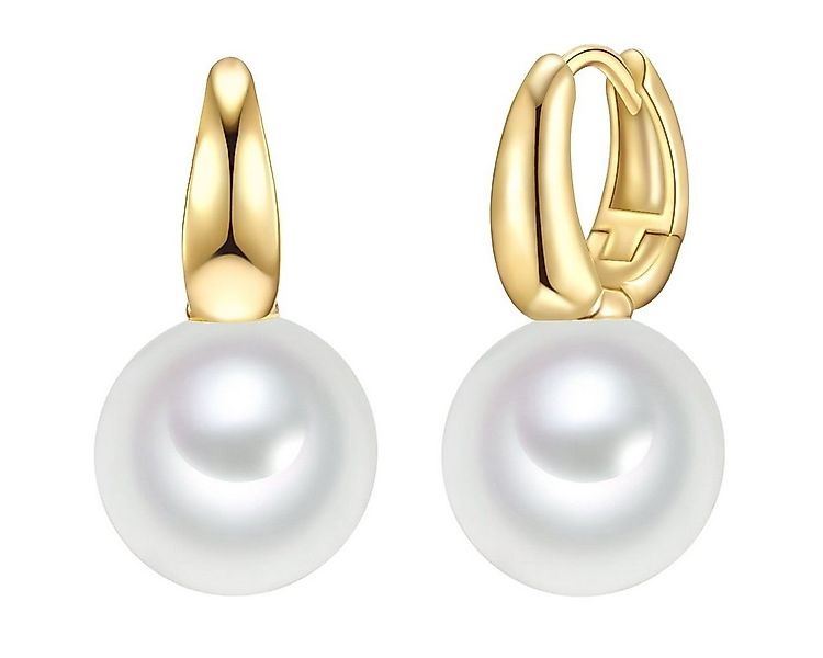 Rafaela Donata Perlenohrringe gelbgold, Creolen Sterling Silber gelbgold Mu günstig online kaufen