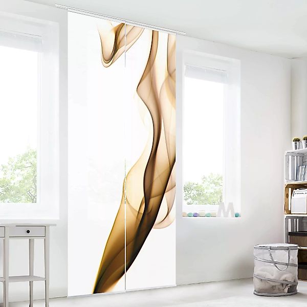 Schiebegardinen Set Kunstdruck Golden Nebula günstig online kaufen