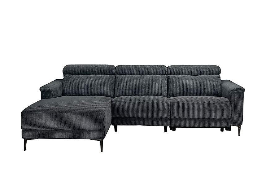 Home affaire Ecksofa "Lund in Cord, L-Form, 261 cm, manuelle und elektr. Re günstig online kaufen