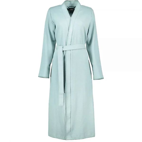Cawö Home Damen Bademantel Kimono Pique 812 - Farbe: salbei - 44 - XL günstig online kaufen