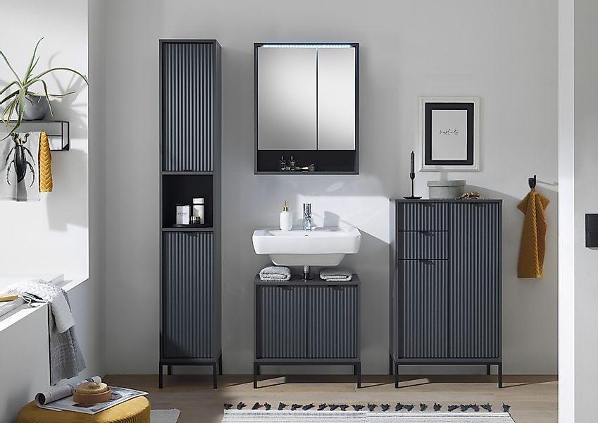 BASIC by Balculina Midischrank "Lucera Midischrank, Badezimmerschrank BxHxT günstig online kaufen