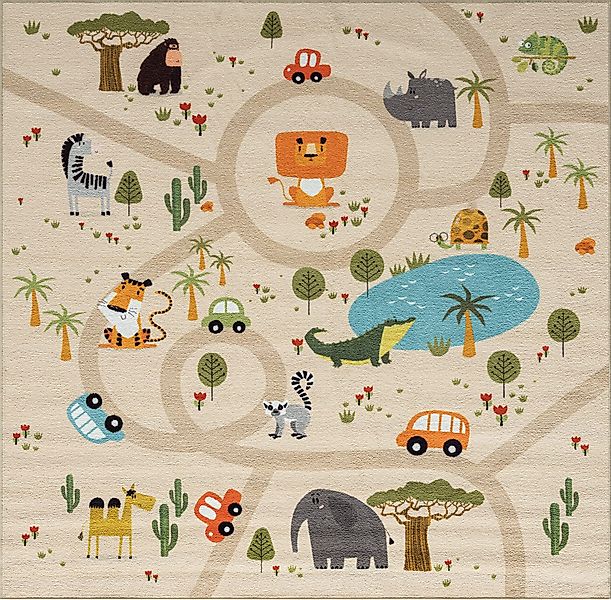 the carpet Teppich Happy Life, quadratisch, günstig online kaufen