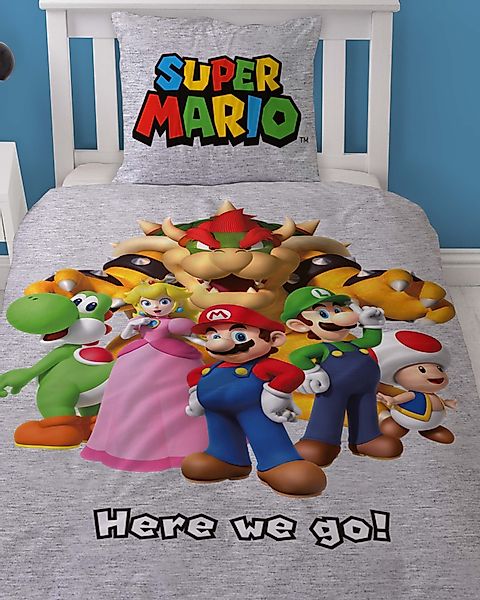 MTOnlinehandel Bettwäsche Super Mario 135x200 + 80x80 cm, 100 % Baumwolle, günstig online kaufen