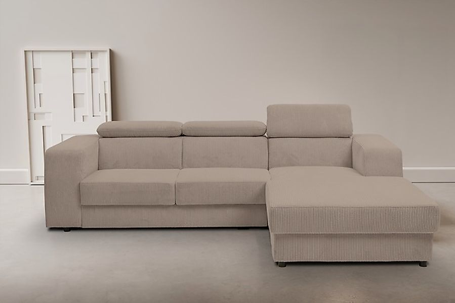 WERK2 Ecksofa »Cherry, modernes Sofa mit Komfortfunktionen, Breite 270cm, L günstig online kaufen