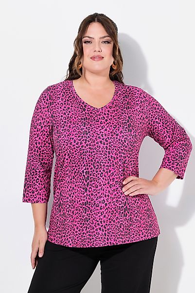 Ulla Popken Longshirt Longshirt A-Linie V-Ausschnitt günstig online kaufen