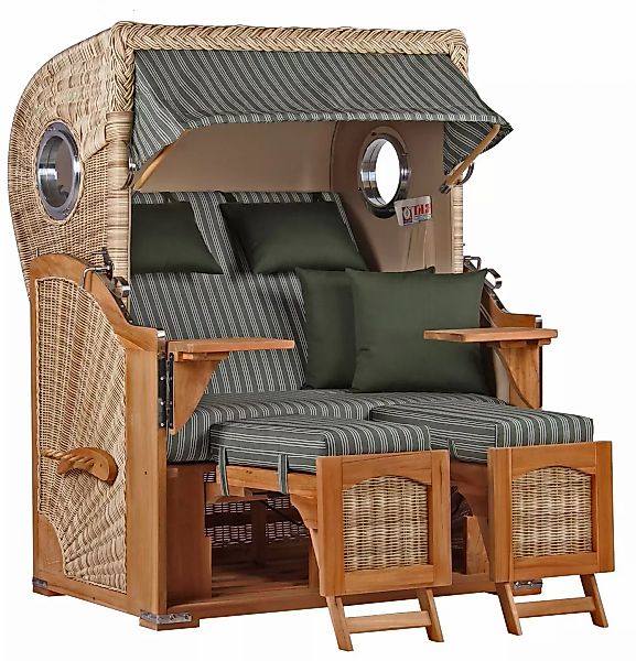 Strandkorb Rantum Teak PE shell Dessin 504 günstig online kaufen