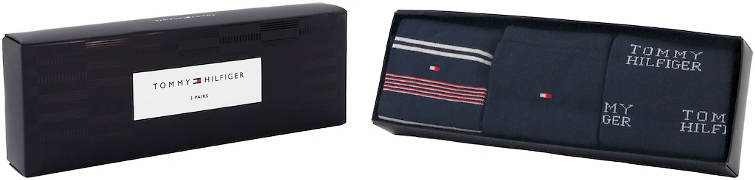 Tommy Hilfiger Socken 3 Paar tlg. mit auffälliger Musterung, Geschenkbox günstig online kaufen